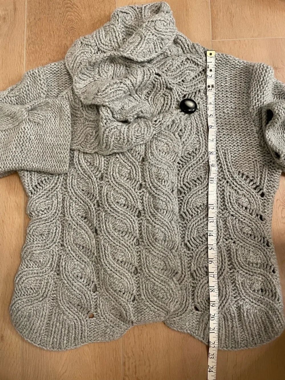 LINE Grey Cozy Cable Knit Cardigan - Picture 9 of 10
